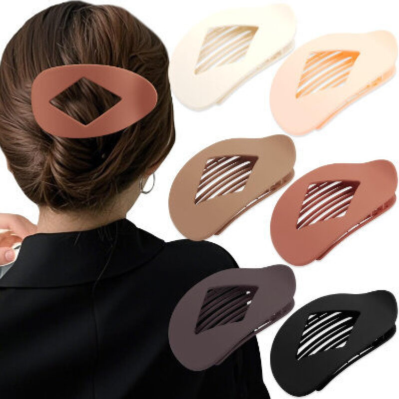 Flat Round Hair Clips, 6-Pack for Everyday Use