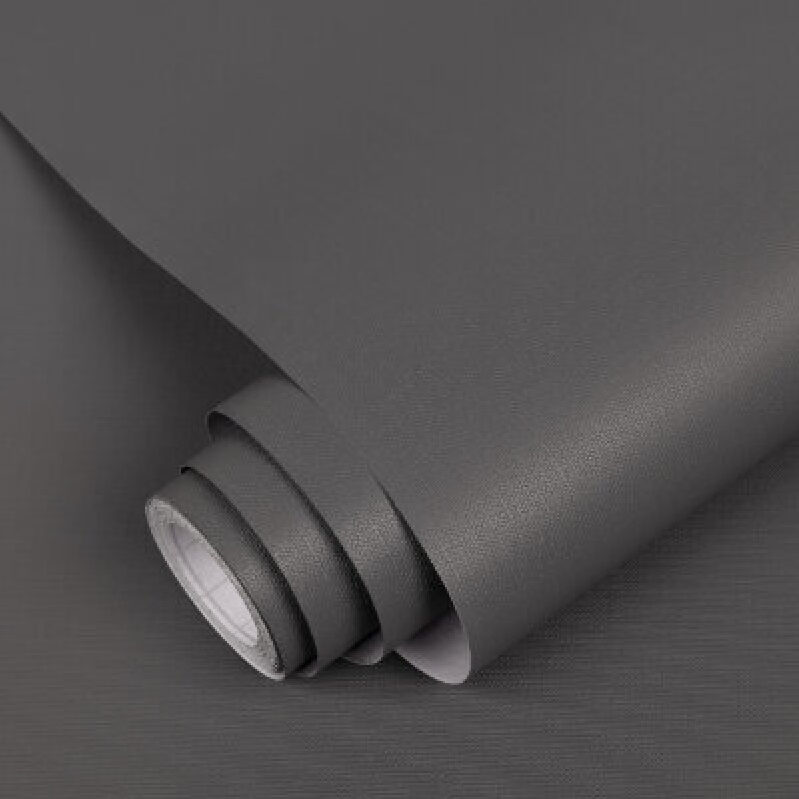 Elegant Dark Gray Self-Adhesive Wall Paper - Stylish Bedroom Upgrade