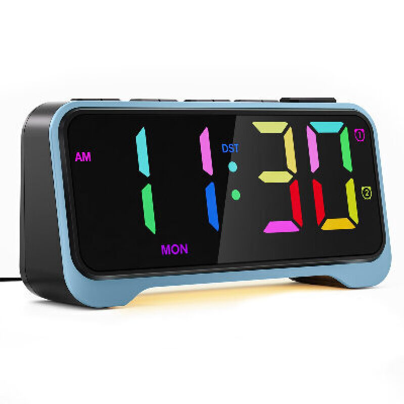 Vibrant RGB Digital Alarm Clock - Perfect for Modern Bedrooms