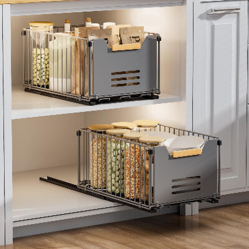 Pull-Out Kitchen Cabinet Organizer - 2 Pack