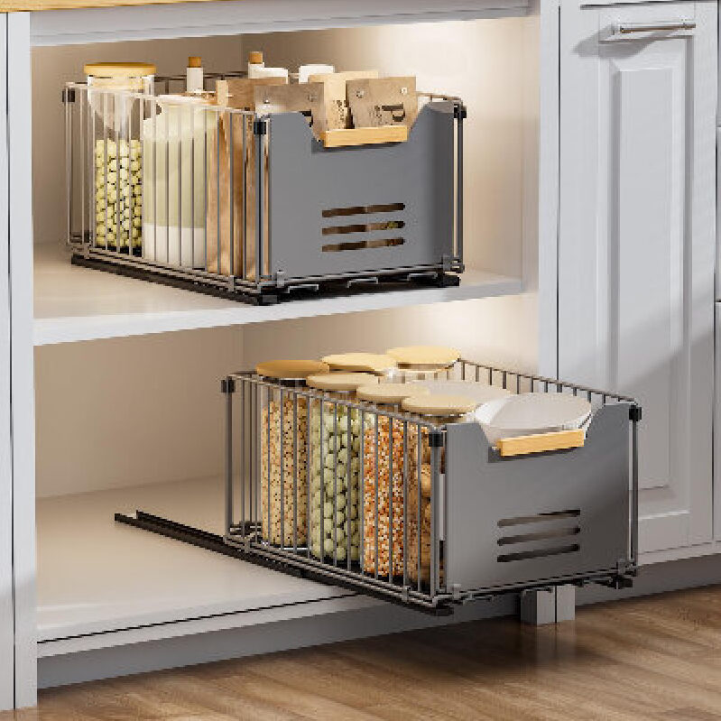 Pull-Out Kitchen Cabinet Organizer - 2 Pack