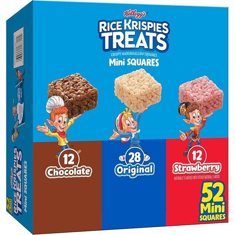 52-Ct Rice Krispies Treats Mini Crispy Marshmallow Squares - Variety Pack