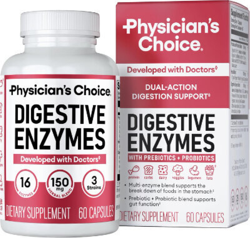 Physician's Choice Digestive Enzymes - Dual-Action Digestion Support