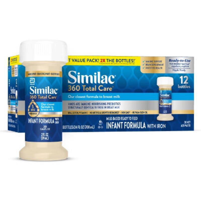 Similac Instant Infant Formula 12-Bottle Pack - Value-Pack for Growing Babies