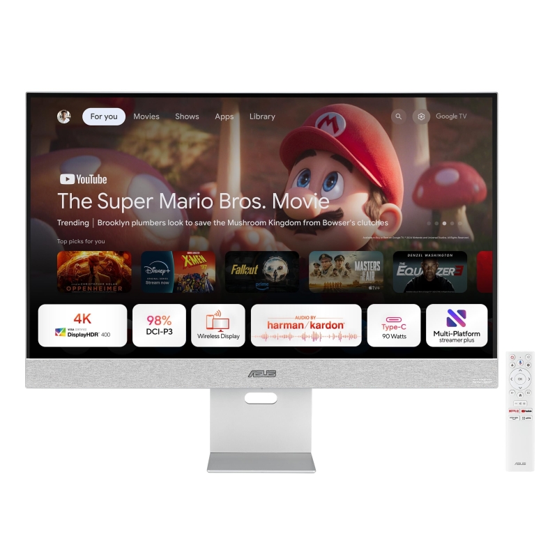 ASUS ZenScreen 31.5-inch 4K USB-C Smart Monitor with Google TV