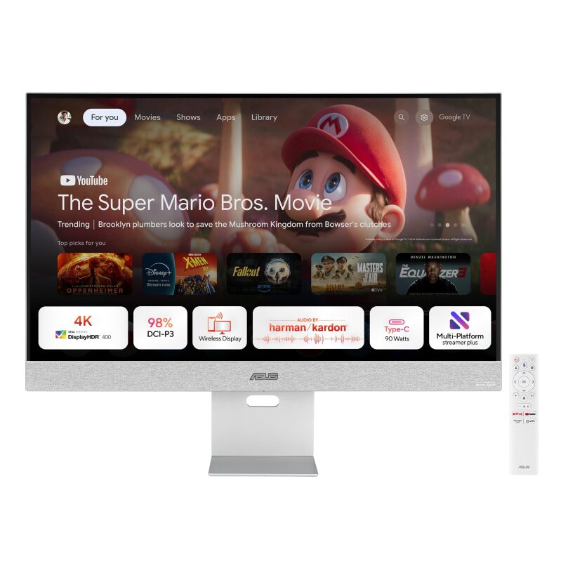 ASUS ZenScreen 31.5-inch 4K USB-C Smart Monitor with Google TV