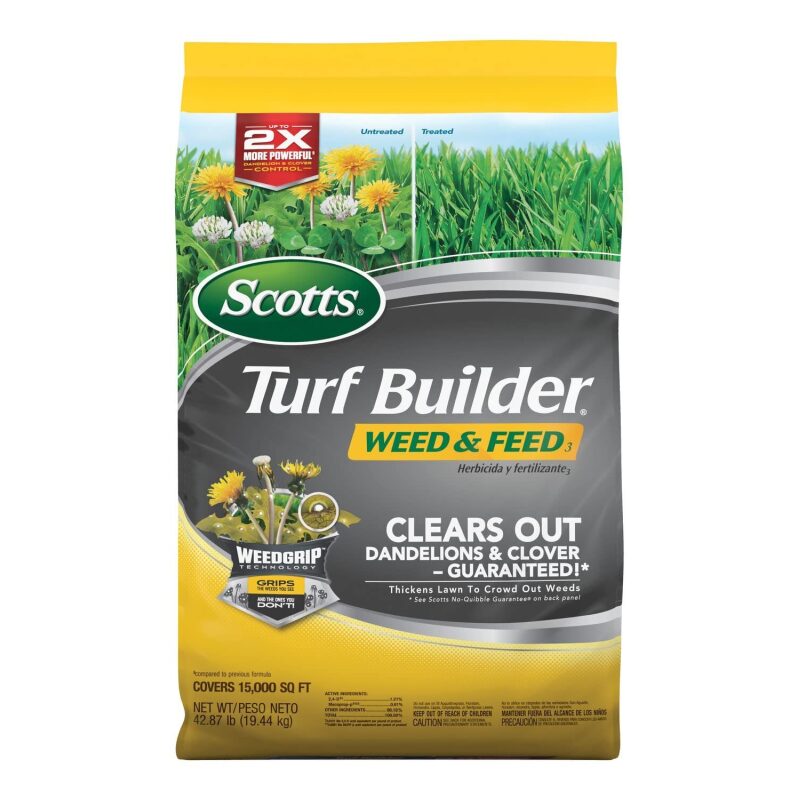 Scotts Turf Builder Weed & Feed3 - Powerful Weed Killer & Fertilizer