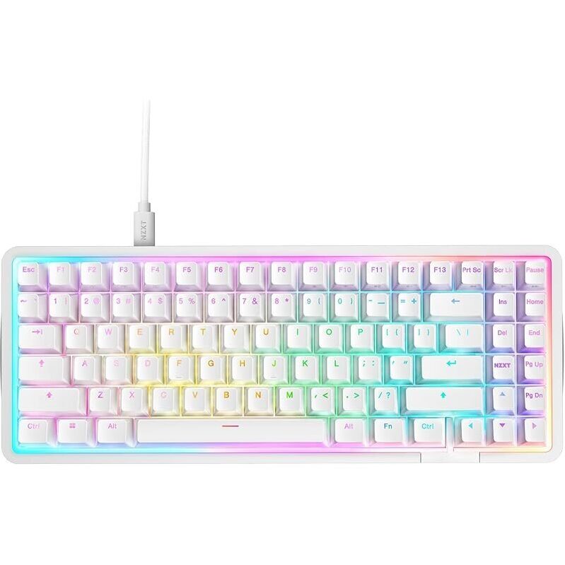 NZXT Function Elite MiniTKL Gaming Keyboard - Customizable Performance & Top-Tier Materials