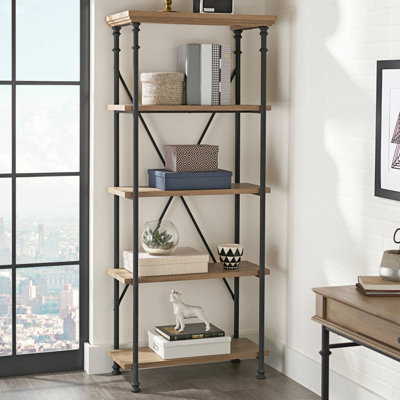 River Crest 5-Shelf Bookcase - Durable & Stylish Storage Solution