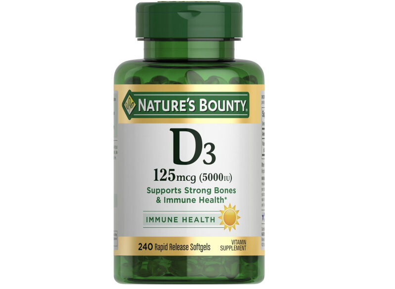Nature’s Bounty Vitamin D3 5000 IU Immune Support Capsules 240ct - Prime Free Shipping