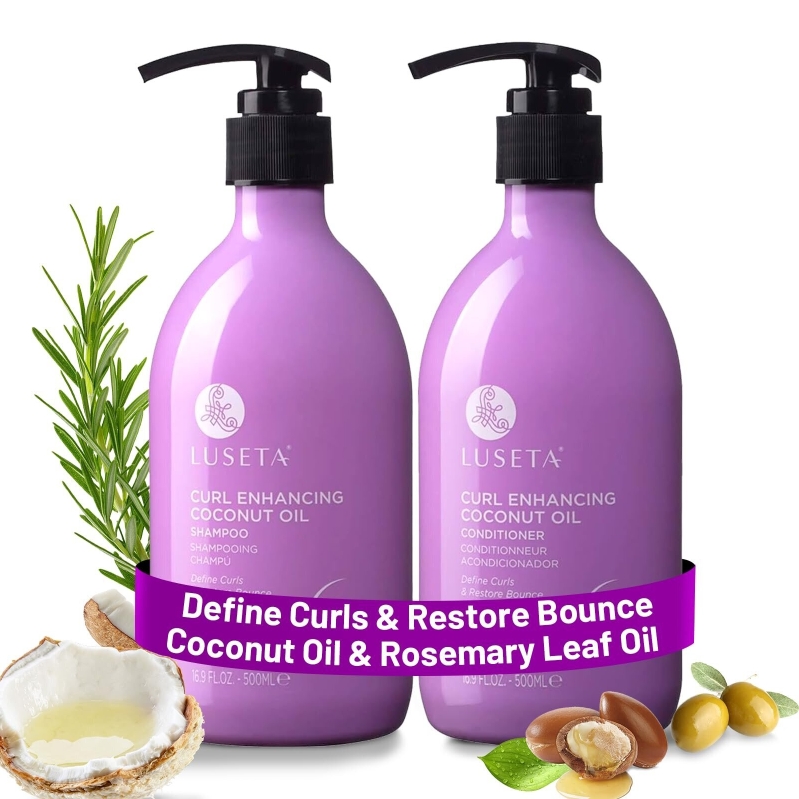 Luseta Curly Hair Shampoo and Conditioner Set - Enhance and Restore Curls