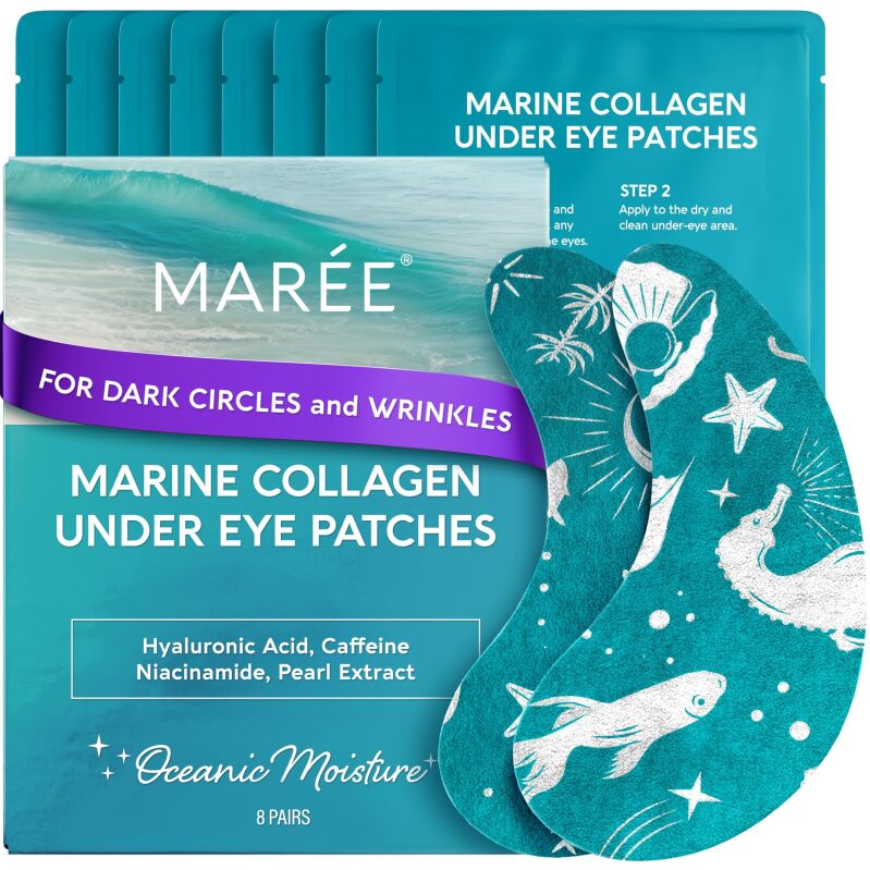 MAREE Marine Collagen & Caffeine Eye Patches - Refresh Tired Eyes