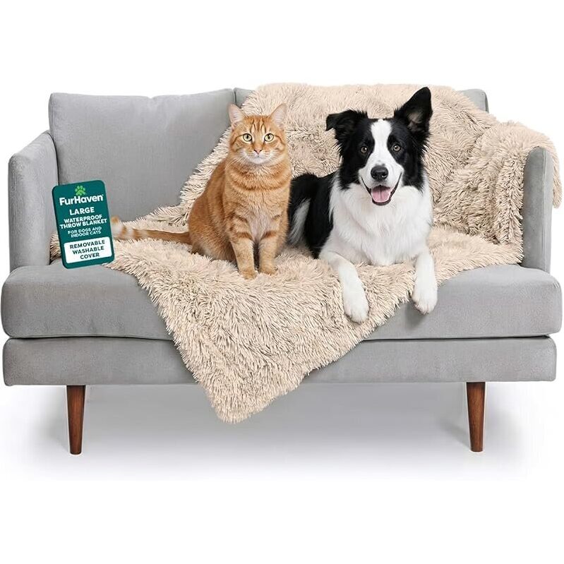 Furhaven Waterproof Throw Blanket for Dogs & Indoor Cats, Large