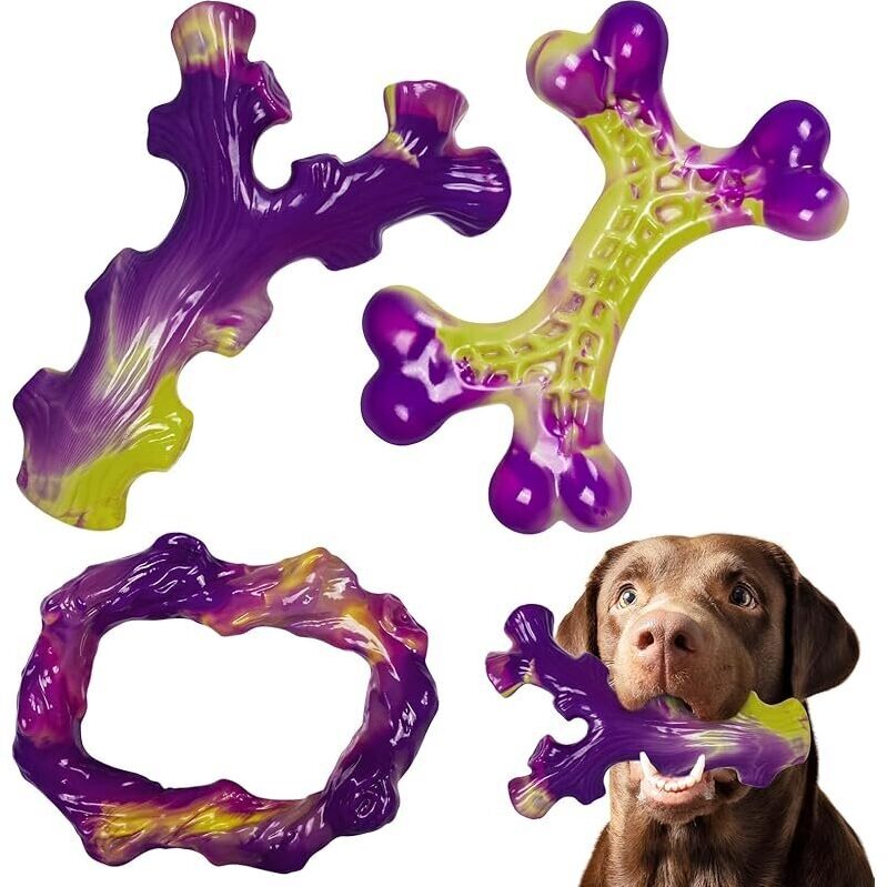 Durable Dog Toys for Aggressive Chewers - 3-Pack Bundle