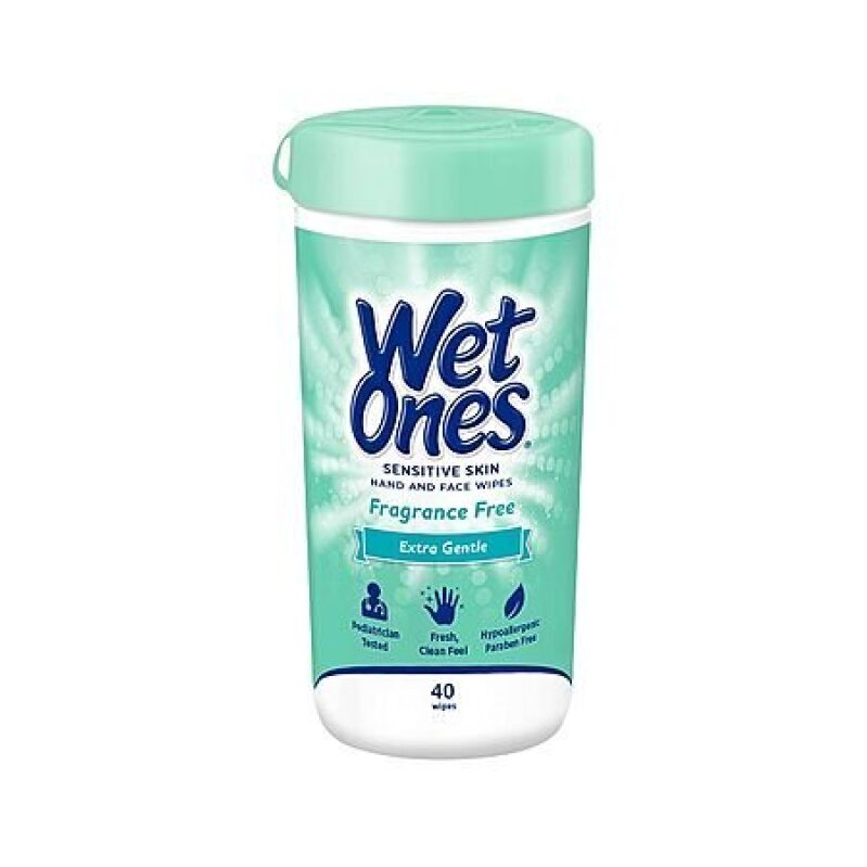 40-Count Wet Ones Sensitive Skin Hand & Face Wipes (Unscented) - Affordable and Convenient Cleaning Solution