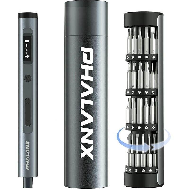 Phalanx 3.7V Cordless Electric Precision Screwdriver w/ 60-Bits