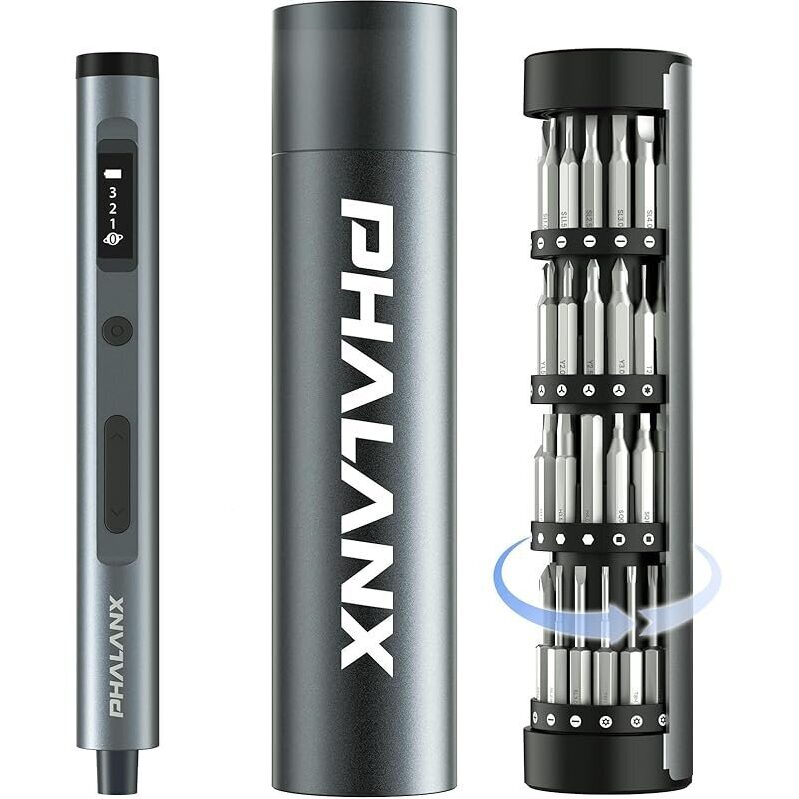 Phalanx 3.7V Cordless Electric Precision Screwdriver w/ 60-Bits