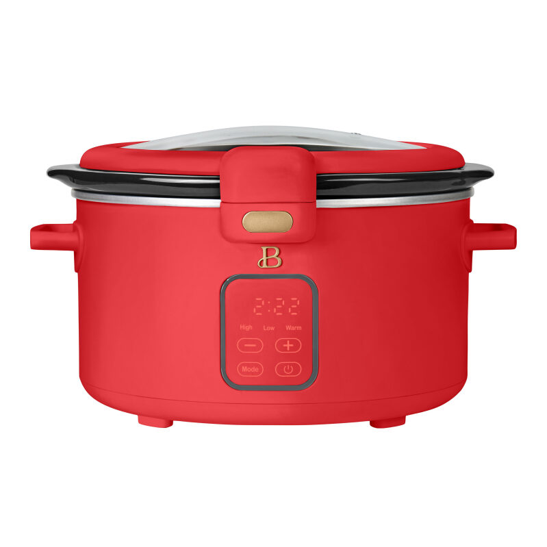 4-Qt Digital Slow Cooker with Hinged Locking Lid - Versatile & Convenient