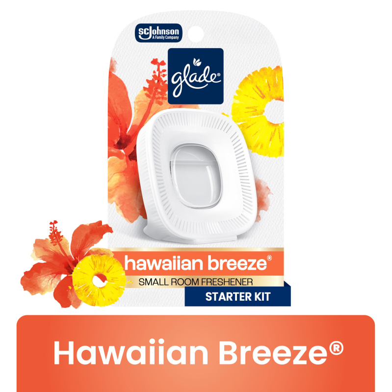 Glade Small Room Freshener Starter Kit, Hawaiian Breeze