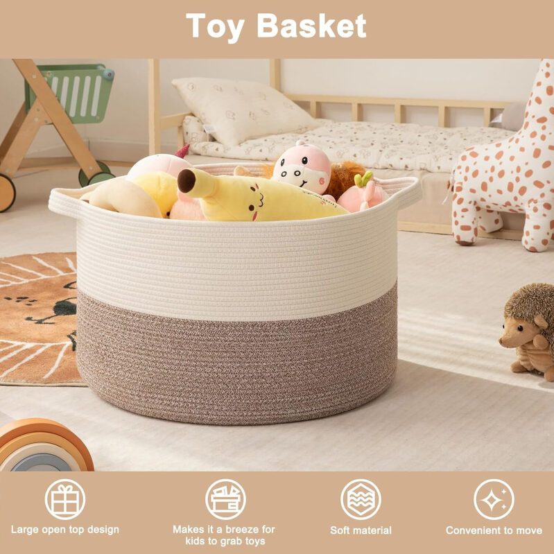 Large Woven Storage Basket 90L - Prime Exclusive