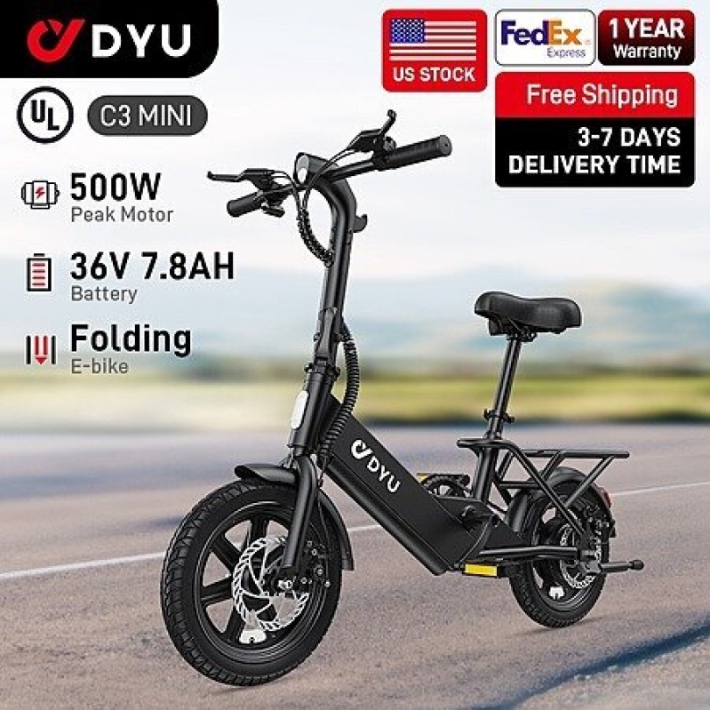 DYU C3-14MIN Folding eBike: Affordable Electric Bike with Free Shipping