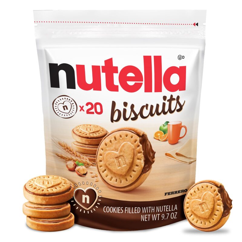 Nutella Biscuits - Creamy Hazelnut Spread Cookies, 20 Count