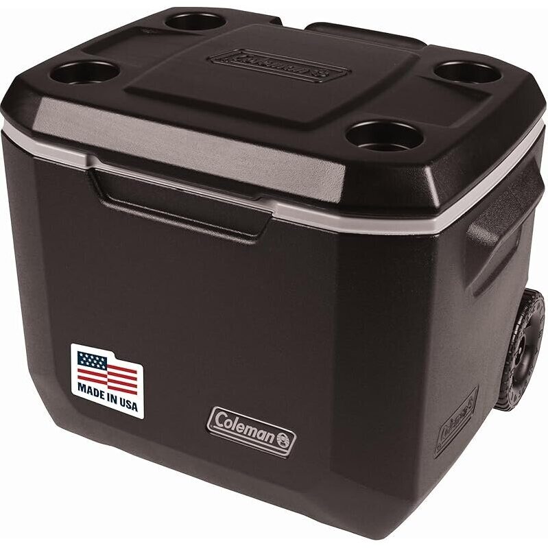 Coleman Xtreme 50qt Rolling Cooler with Wheels - Up to 5 Days Ice Retention