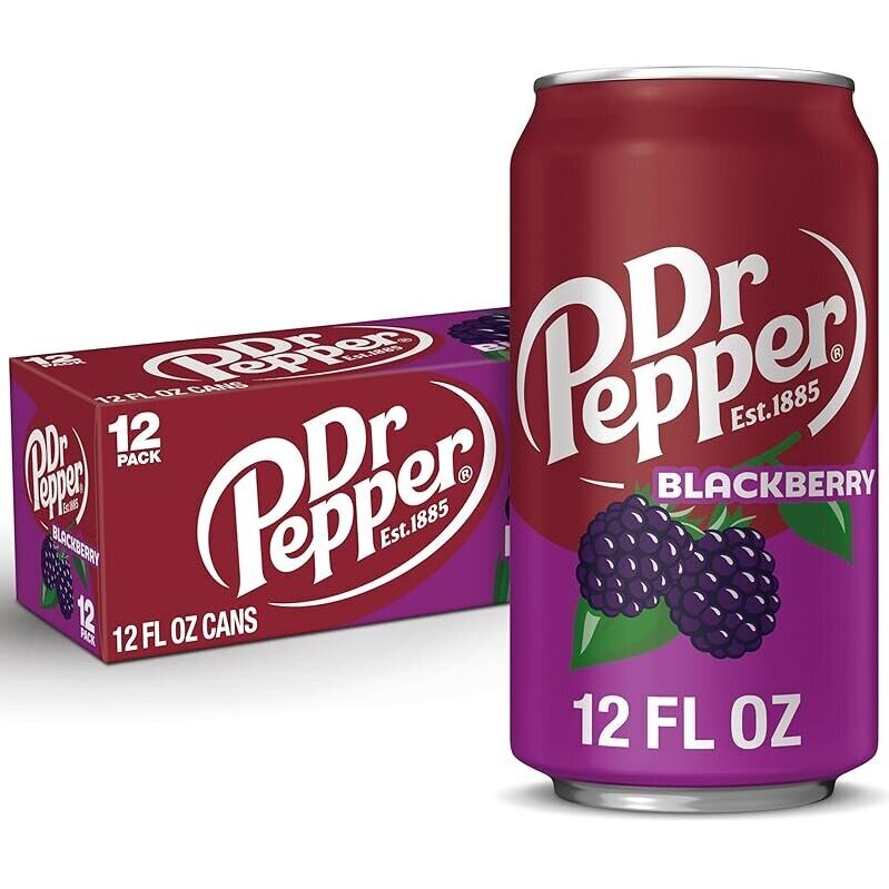 12-pk Dr. Pepper Blackberry 12oz - Refreshing and Unique Flavor