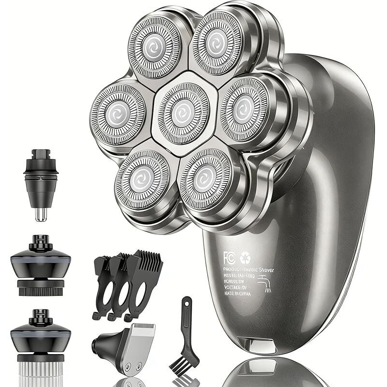 Weqoee 5-in-1 7D Floating Head Shaver - Complete Grooming Solution