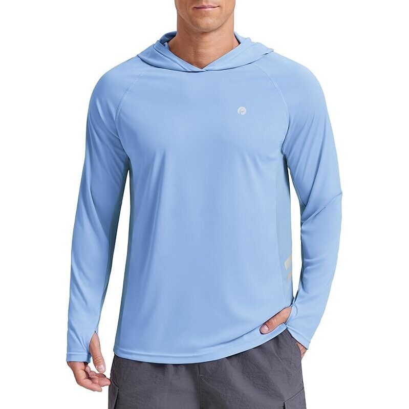 Pinspark Men's UPF 50+ UV Protection Long Sleeve Sun Shirt