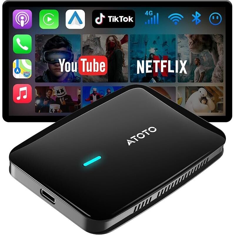 MYATOTO Magic AI Box: Wireless CarPlay & Android Auto Adapter for Seamless Entertainment
