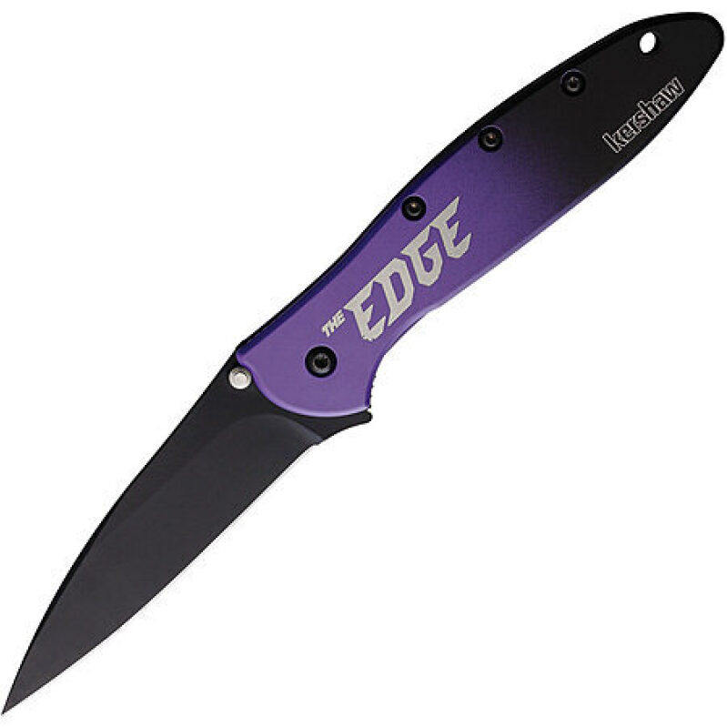 Kershaw LEEK Magnacut Framelock (The Edge Ed.) - USA Made, Purple Knife