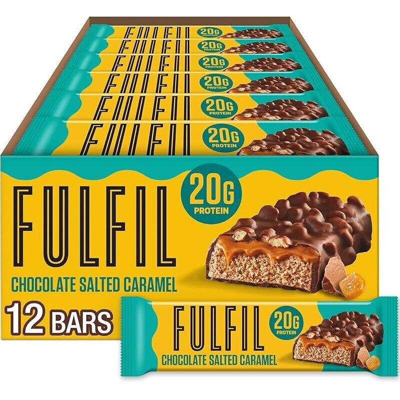 Fulfil Chocolate Salted Caramel Flavored Protein Bars - 12-Pack