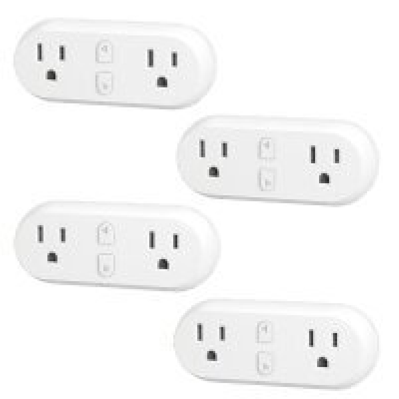 4-Pack Smart Plugs for Smart Home Automation - 15A WiFi & Bluetooth Outlets