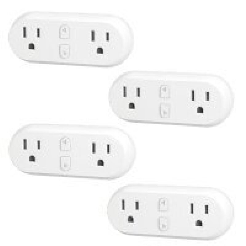 4-Pack Smart Plugs for Smart Home Automation - 15A WiFi & Bluetooth Outlets