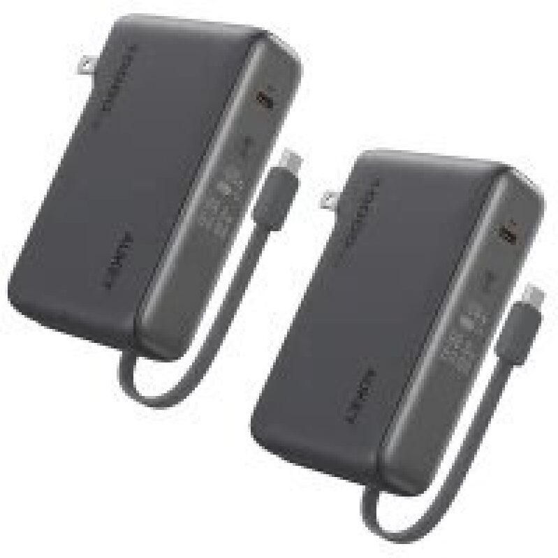 2pk Aukey MixFlex Sling 30W PD 10,000mAh Power Banks - Ultimate On-the-Go Charging