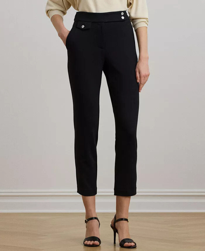 Slim Fit Nine-Length Pants for Women - Two-Color Option