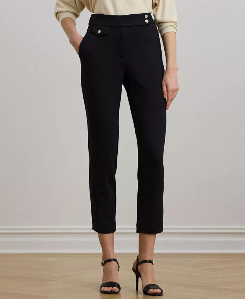 Slim Fit Nine-Length Pants for Women - Two-Color Option