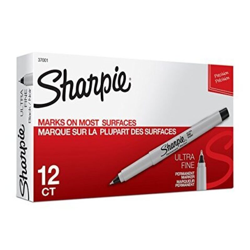 Sharpie Ultra Fine Permanent Markers - 12 Pack, Black