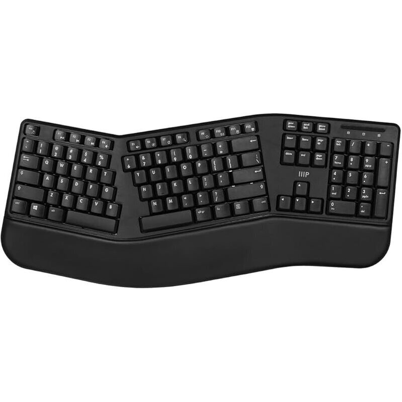 Monoprice Ergonomic Wireless Split 105-Key Keyboard - Ultimate Comfort and Efficiency