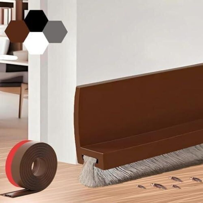 39-inch Door Draft Stopper with Brush - 50% Discount on Weather Stripping Seal