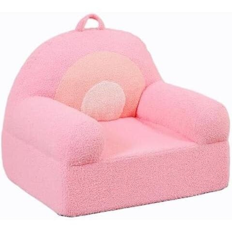 Comfortable Children's Single Seat with Soft Backrest - Rainbow Design