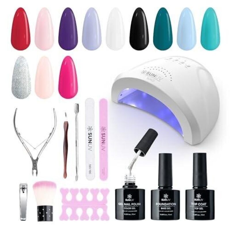 SUNUV 23-Piece Gel Nail Polish Starter Kit - 68% OFF