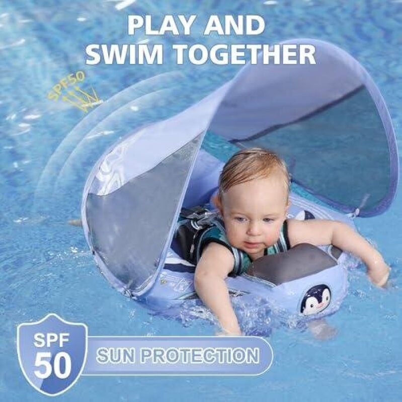 No-Inflation Baby Float Circle with Sun Protection - 56% Discount