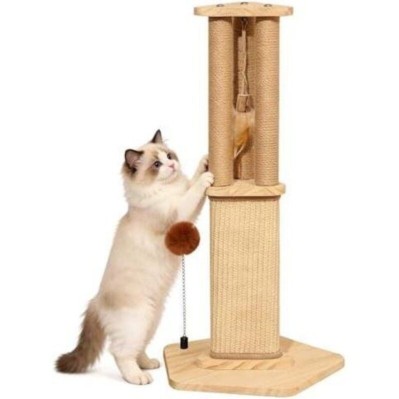 27-Inch Cat Scratching Post with Ball - 50% Discount
