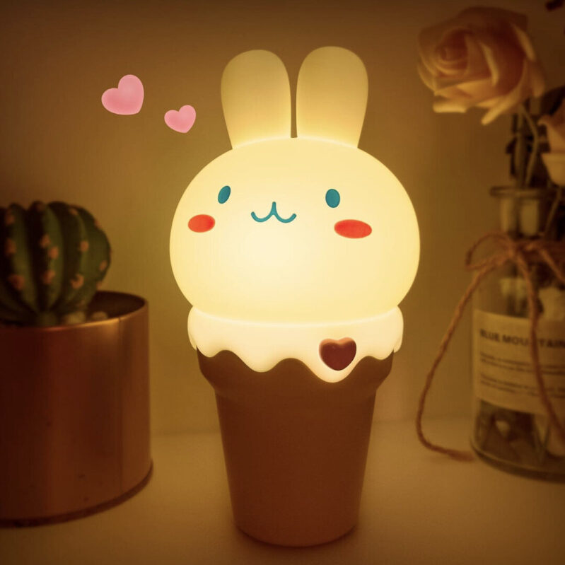 Adorable Ice Cream Rabbit Night Light