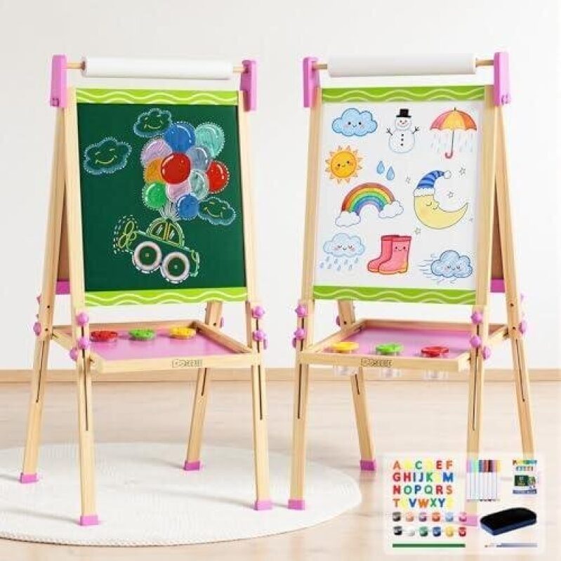 Double-Sided Magnetic Drawing Easel for Kids - 61% Off