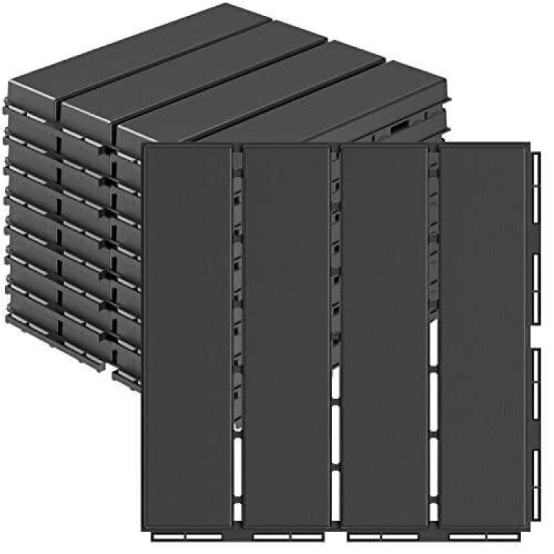 Outdoor Plastic Interlocking Deck Tiles - 62% Off