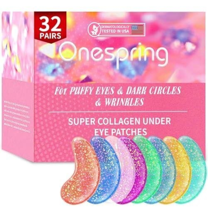Onespring Collagen Eye Patches - 32 Pairs for Puffy Eyes & Dark Circles