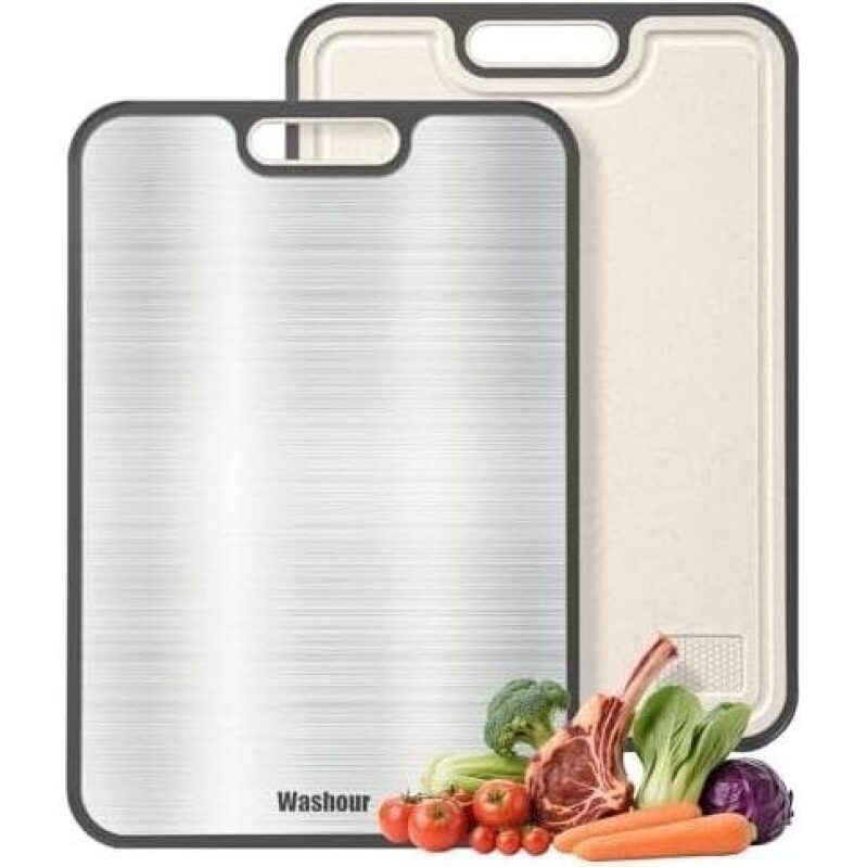 Double-Sided Titanium Cutting Board (16x11 inches/Food Grade) - 50% OFF